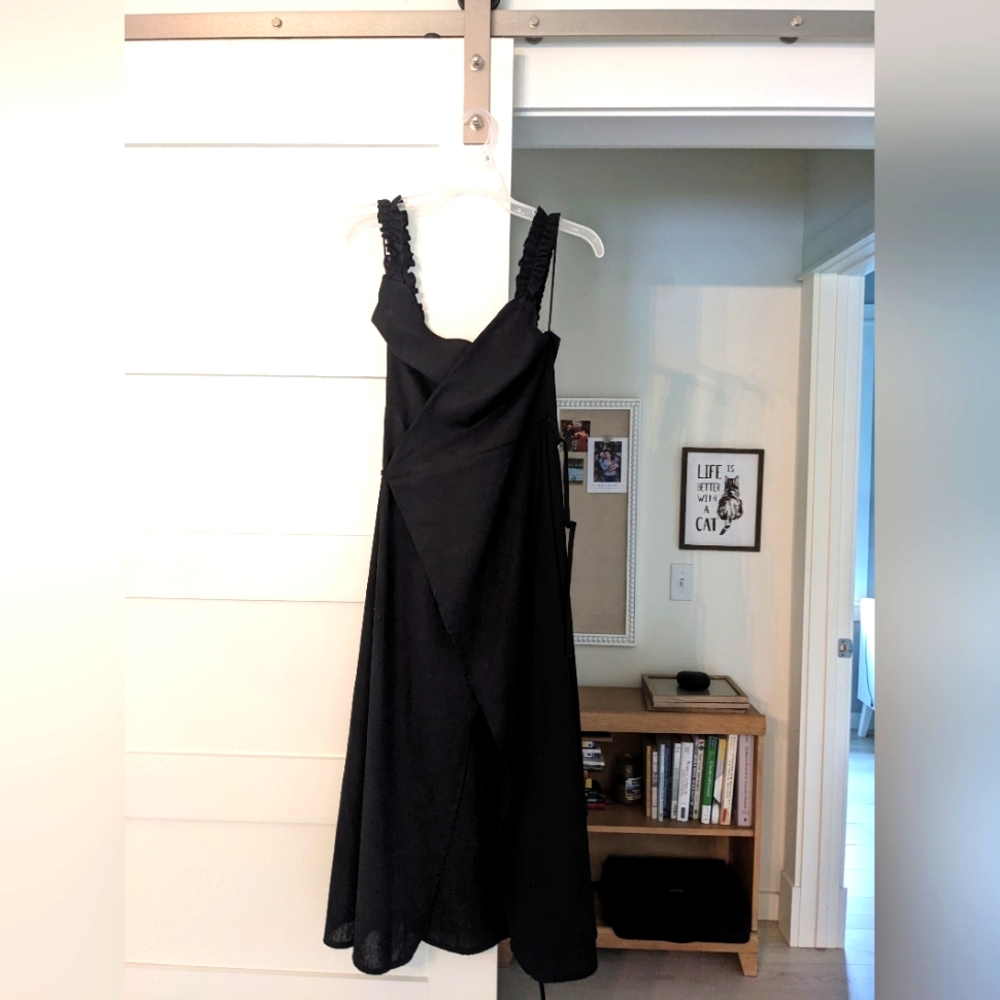 Princess Polly Black Wrap Dress